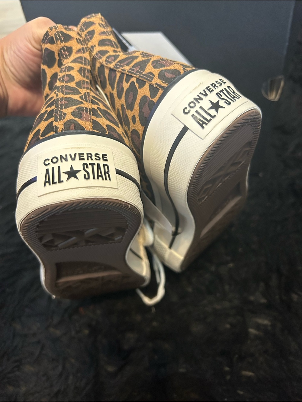 CONVERSE Ctas animal print suede platform lace up shoes sneakers sz 8 new - Picture 4 of 8